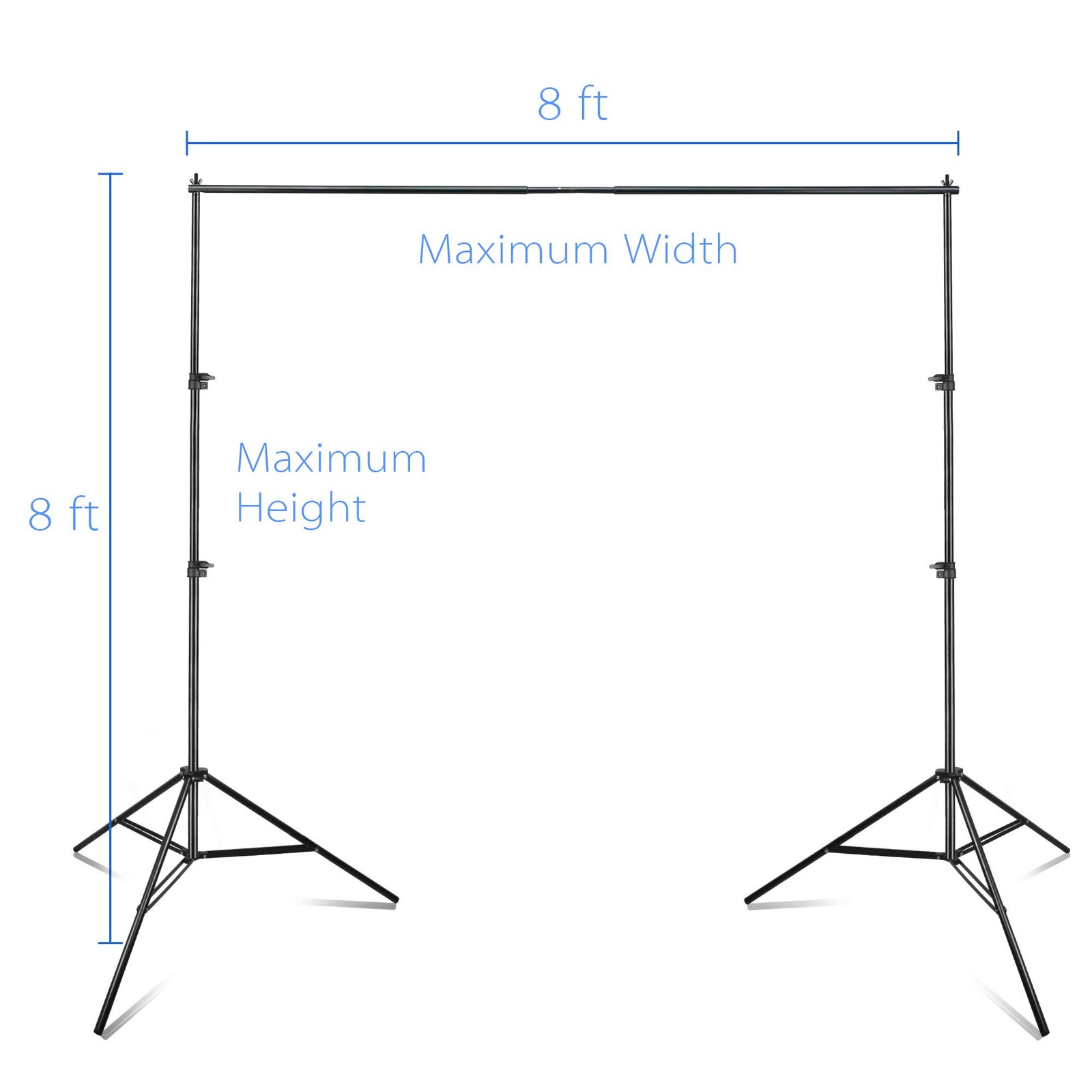 Photography Backdrop Stand, 8 x 8 ft Adjustable Photo Background Holder, Back…