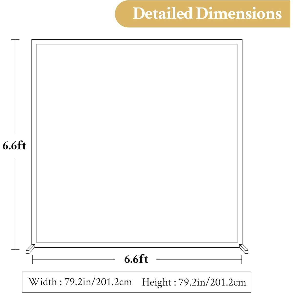 6.6×6.6 Ft Hunter Green Square Arch Spandex Backdrop Cover Party Photo