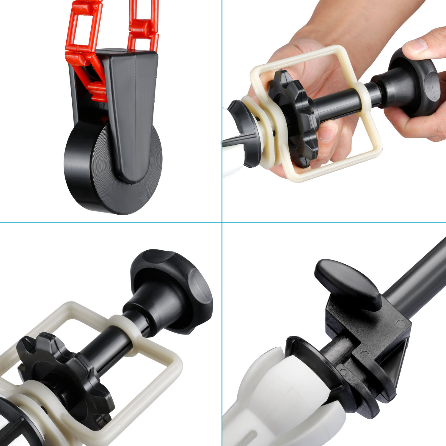 Neewer Photography 4-Roller Wall Mounting Manual Background Support System