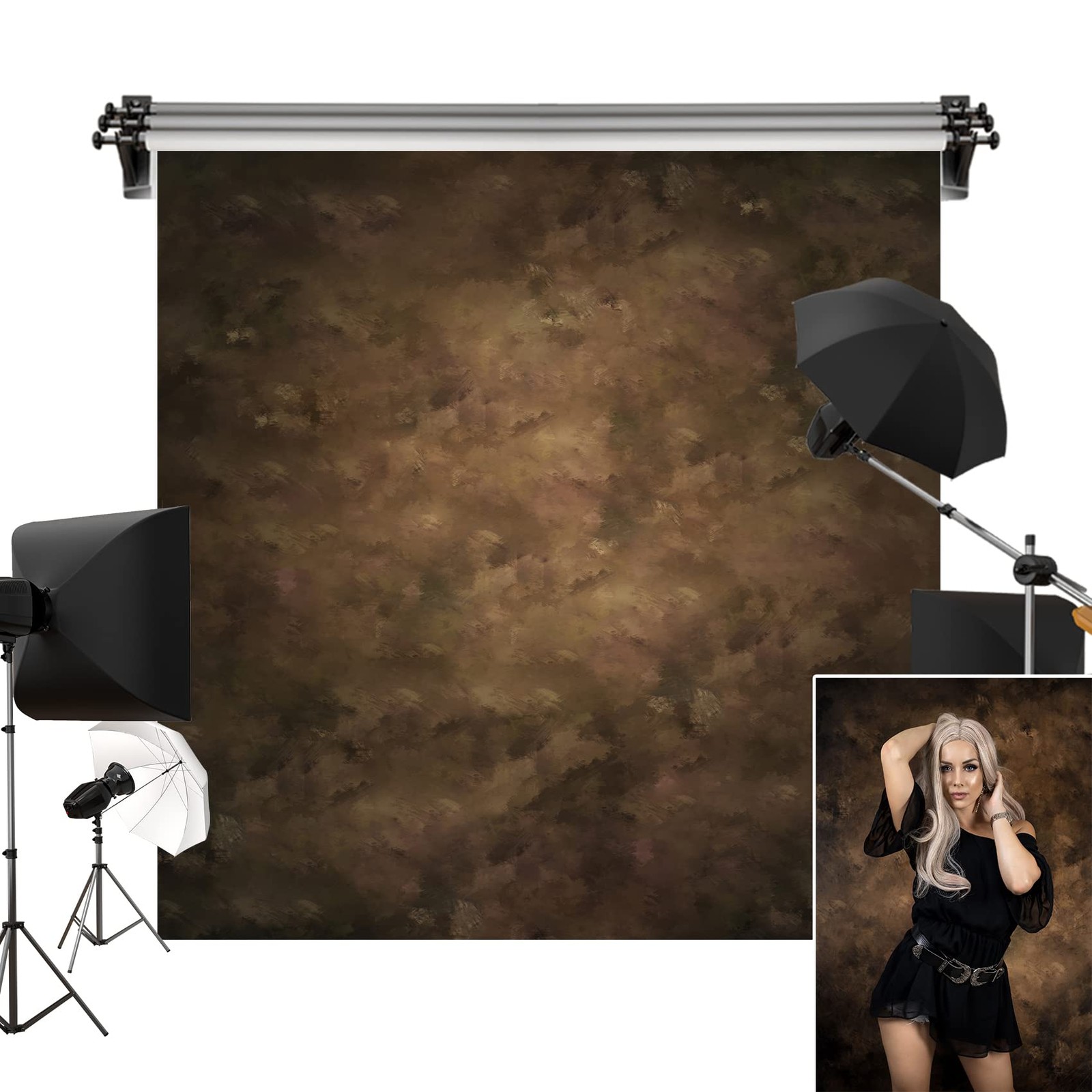 Kate 10x10ft/3x3m Brown Background Portrait Photography Abstract 10x10ft, 116