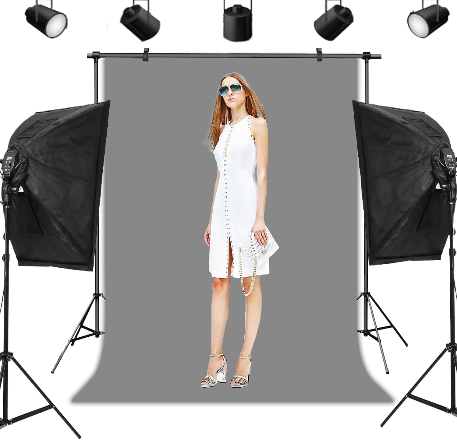 Gery 5×7 Ft Photo Backdrop for Weddings, Birthdays, and Graduations
