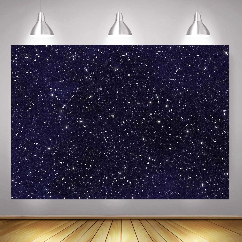 Night Sky Star Backdrops Universe Space Theme Starry Photography Backdrop Galaxy