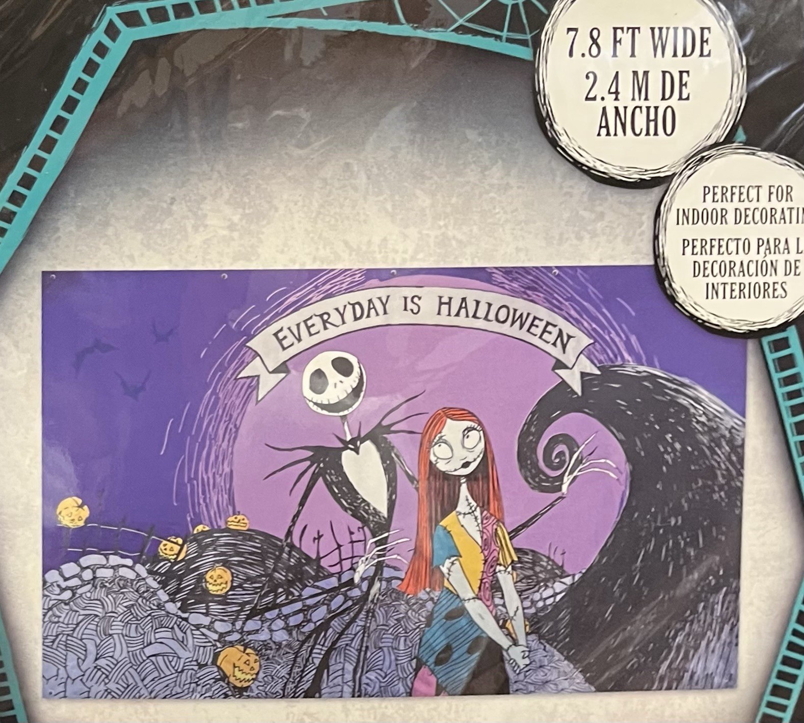 Nightmare Before Christmas Backdrop 8’ X 5’ Party Wall Decor Halloween 6022104