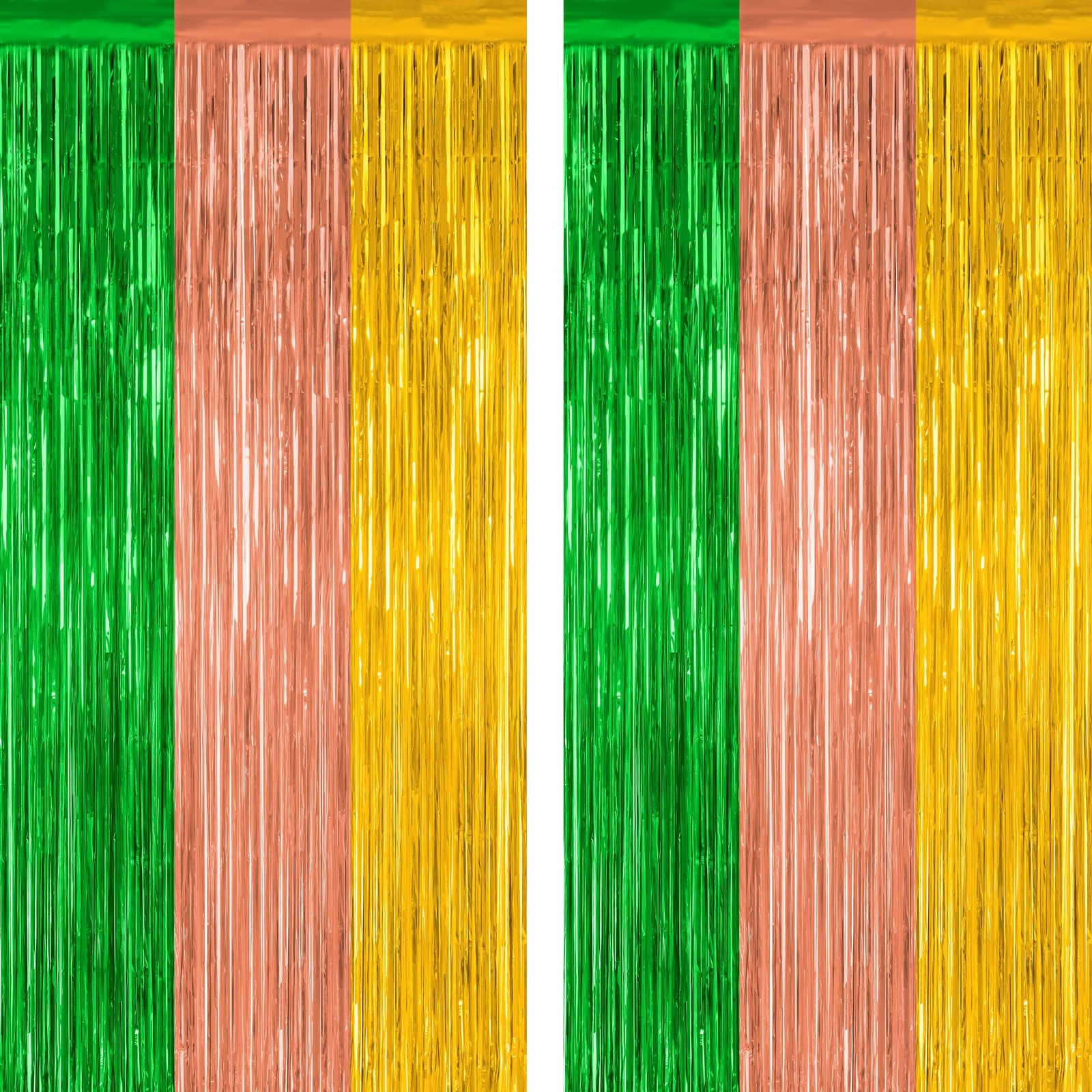 ZATAYE 2 Pack Green Brown Yellow Hawaiian Luau Foil 2 PCS, Hawaii Color