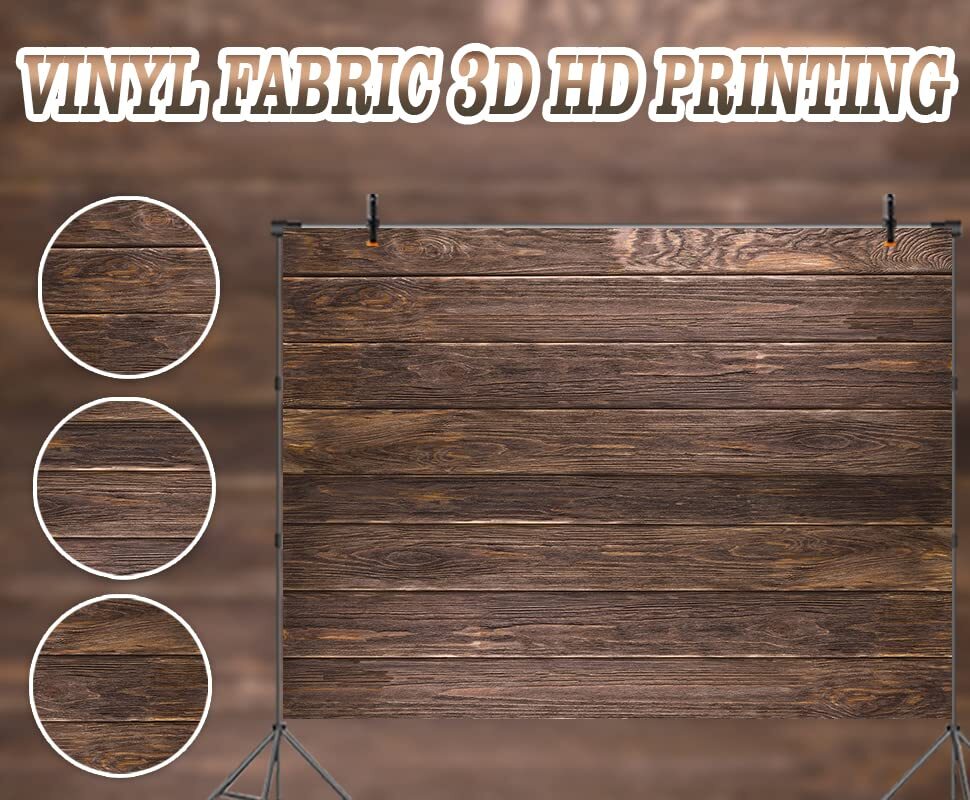 Wood Vinyl Backdrop Wooden Board Wall 7x5FT(width 210cm x Height 150cm)