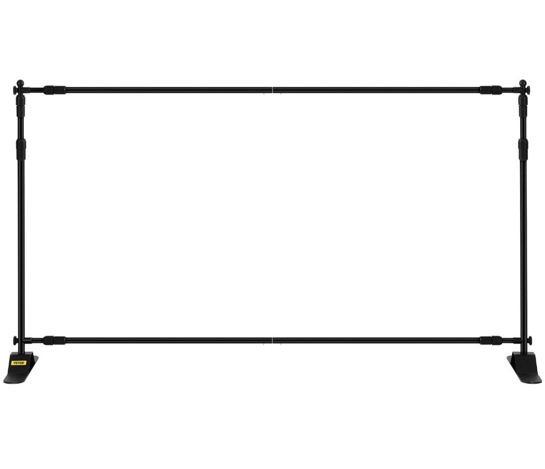 VEVOR 10 x 8 ft Backdrop Banner Stand Adjustable Height and Width Never Used