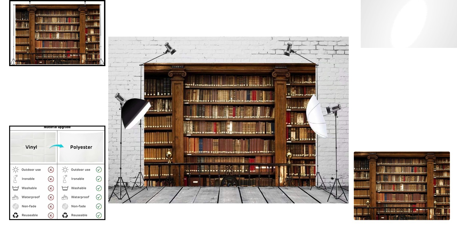 Stylish 5x3ft Antique Book Backdrop – Perfect for Events, Parties & Photos