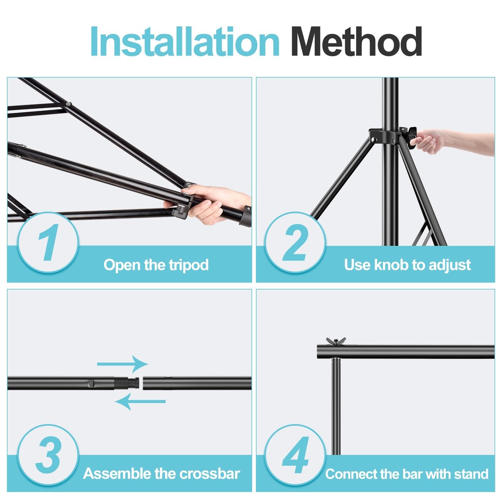 Heavy Duty Background Stand, 9.2 x 10ft Adjustable Backdrop Support System Ki…