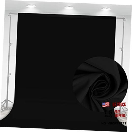10 x 7 FT Backdrop Background for Photography, High Density 7 X 10 FT Black