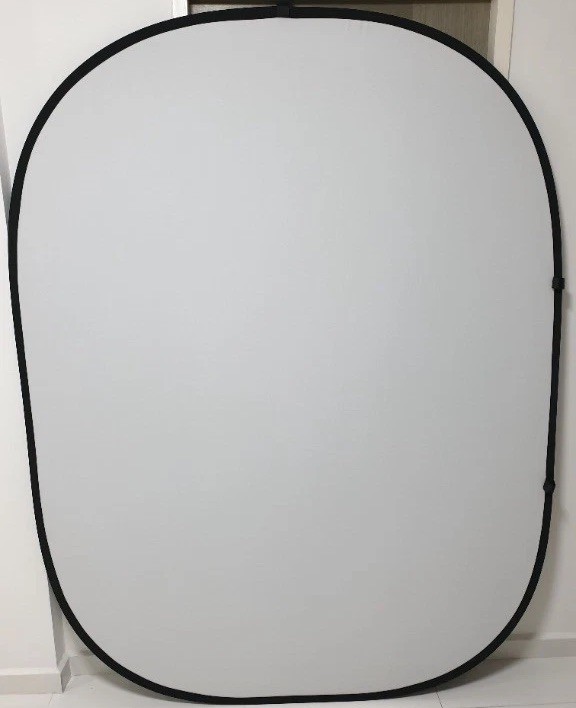 New Fovitec Black&White Pop Up Reversible & Collapsible Backdrop Twist Fold Flex