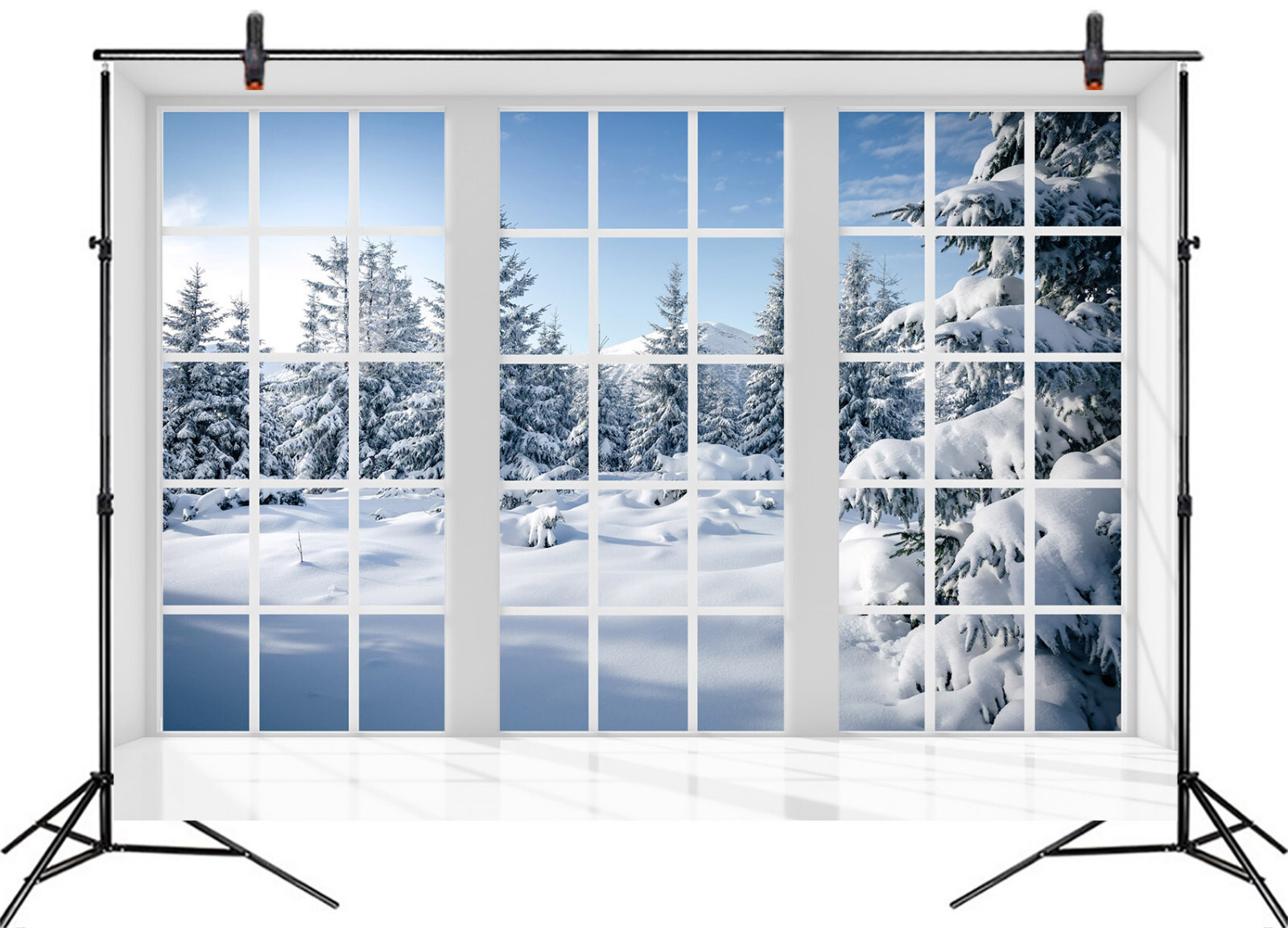 10x8ft Nature Winter Forest Snow Nature Scenery Vinyl Backdrop Photo Background
