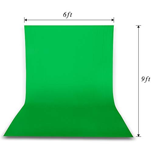 Green Screen Backdrop with Stand Kit, 7 x 10ft Photography Background 6×9 ft