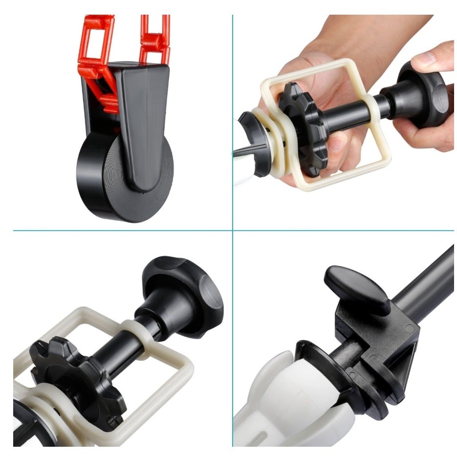 NEEWER 4-Roller Wall Mount Manual Photography Background Support System