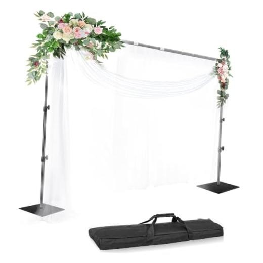 Backdrop Stand, 8.5ft Height 10ft Width Adjustable Photography 8.5x10ft Black