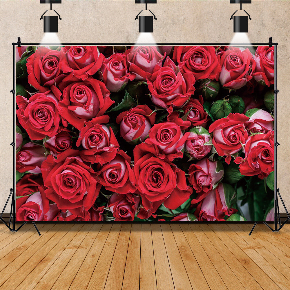 Floral Photography Background Rose Backdrop for Wedding Party Festival Decor
