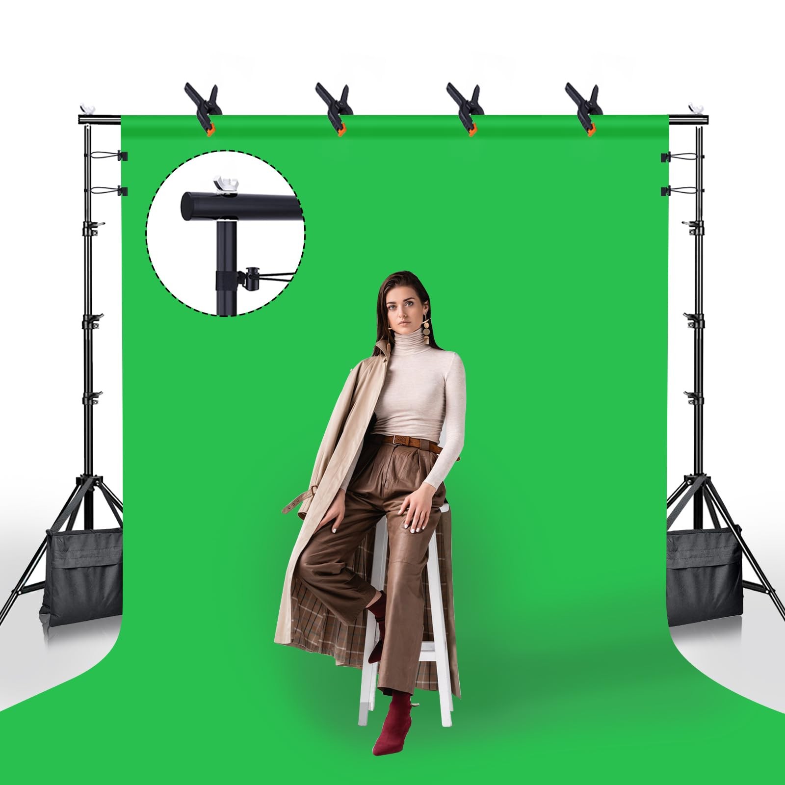 8.5 x 10 FT Photo Backdrop Stand Kit, Adjustable Background Holder Support Sy…