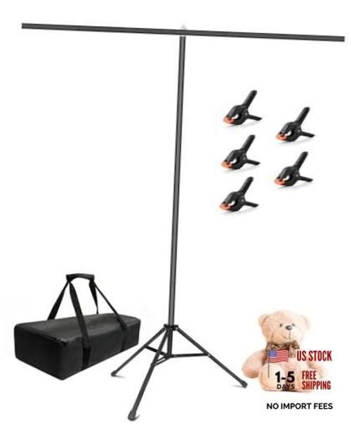 (HxW) T-Shape Photo Backdrop Stand, Portable Green Screen Stand Only 7x5ft