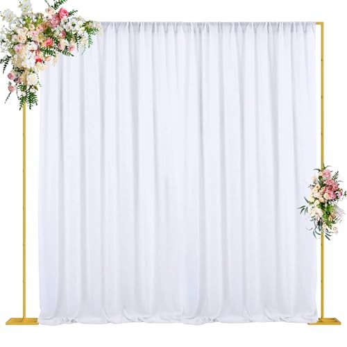 10×10 Gold Backdrop Stand Heavy Duty Pipe Wedding Decor