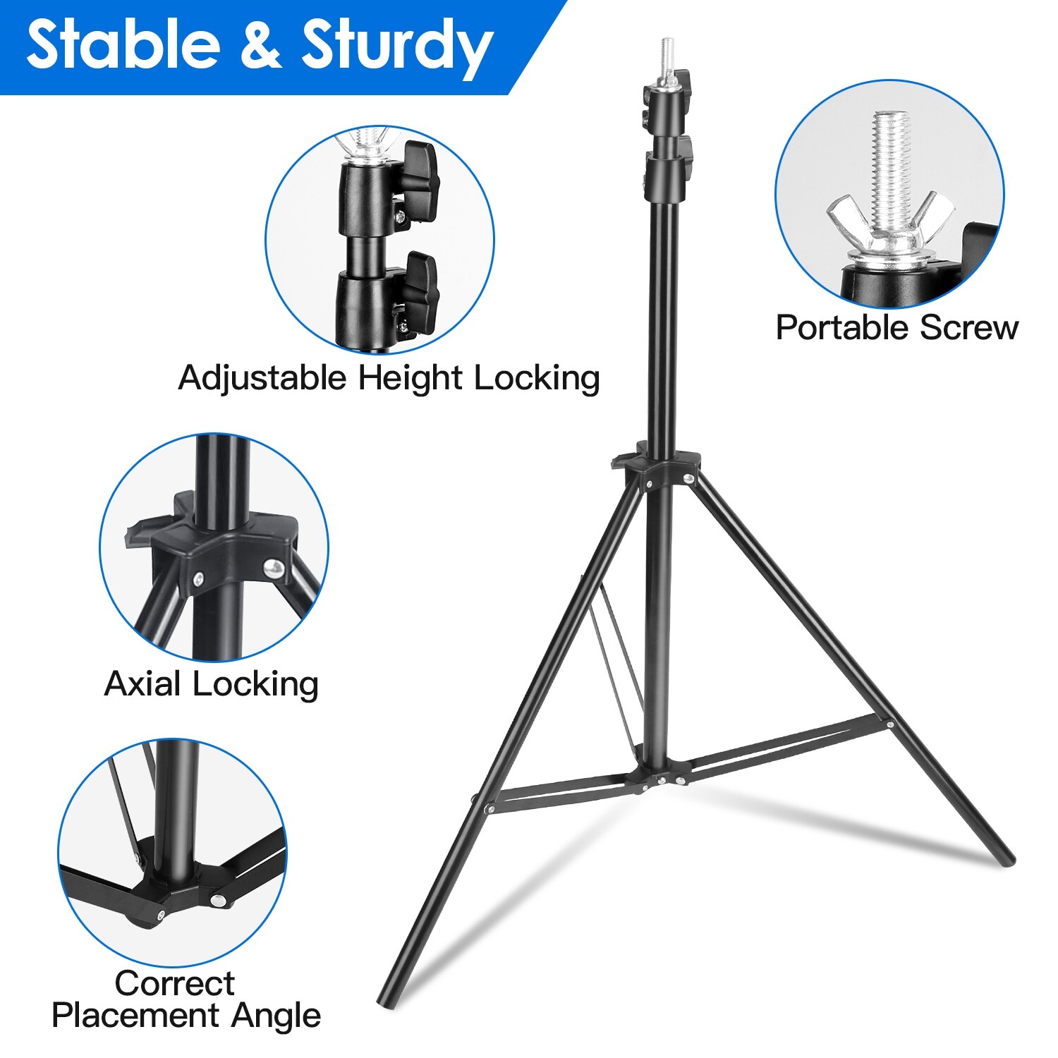 5×6.5FT Heavy Duty Photography Background Backdrop Support Tripod Stand Kit