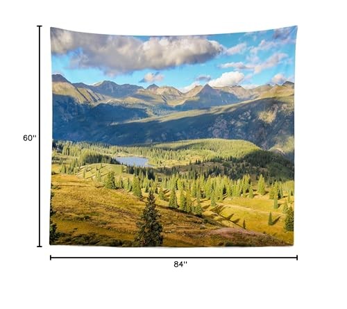 BELECO 7x5ft Soft Fabric Colorado Mountains Lake Backdrop 7x5FT, Mountain-26