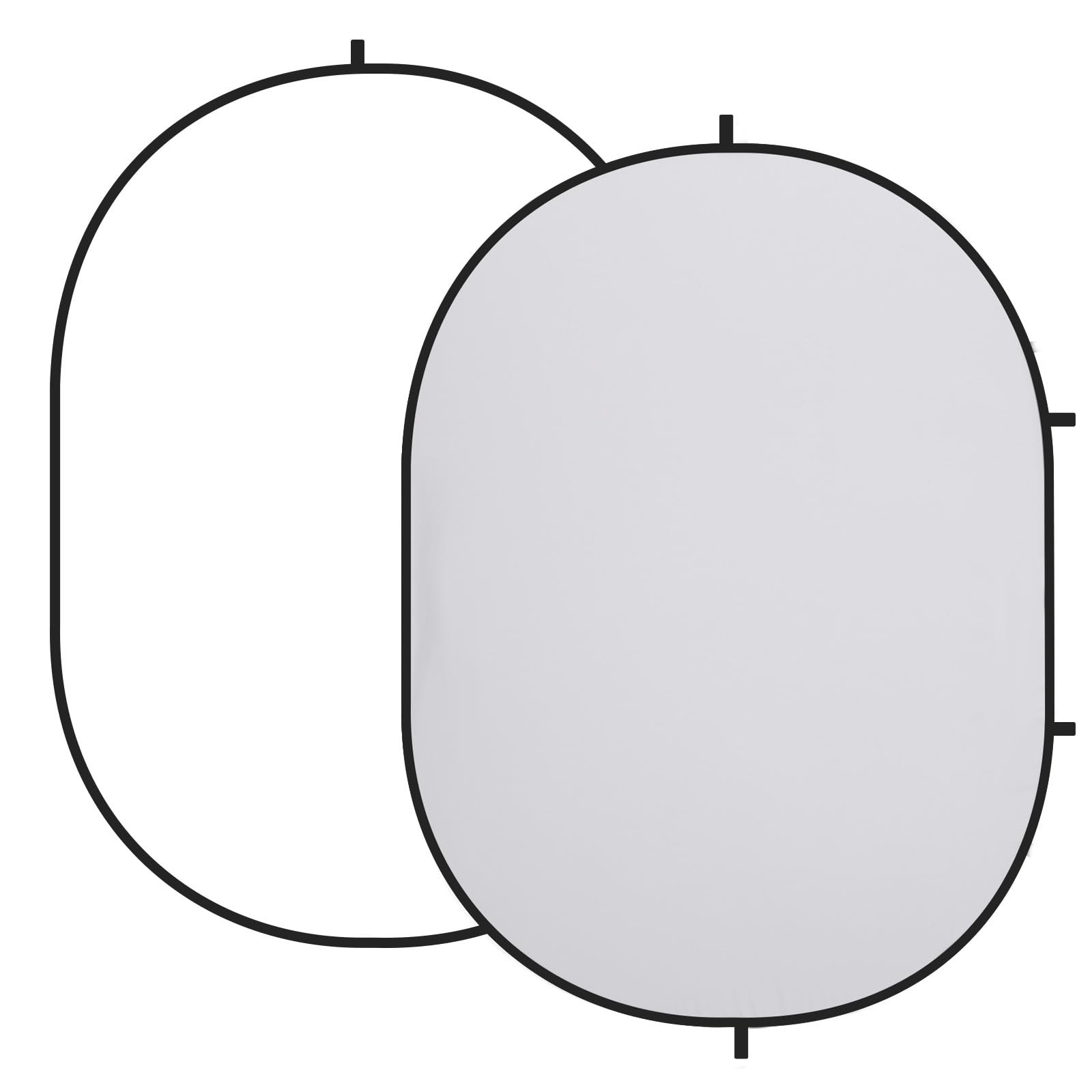 5×6.5ft(1.5x2m) Collapsible Backdrop White Grey Twist Flex Folding Pop up Bac…