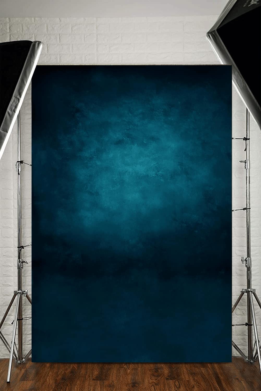5x7ft Dark Blue Portrait Abstract Backdrop Headshot Background Vinyl Prop