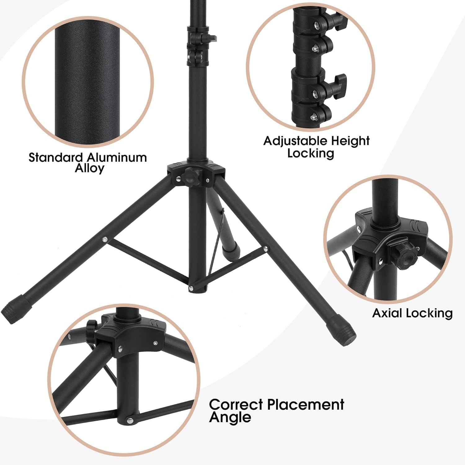 6.5×3.2ft T-Shape Backdrop Stand, Adjustable Background 6.5 x 3.2 ft, Black