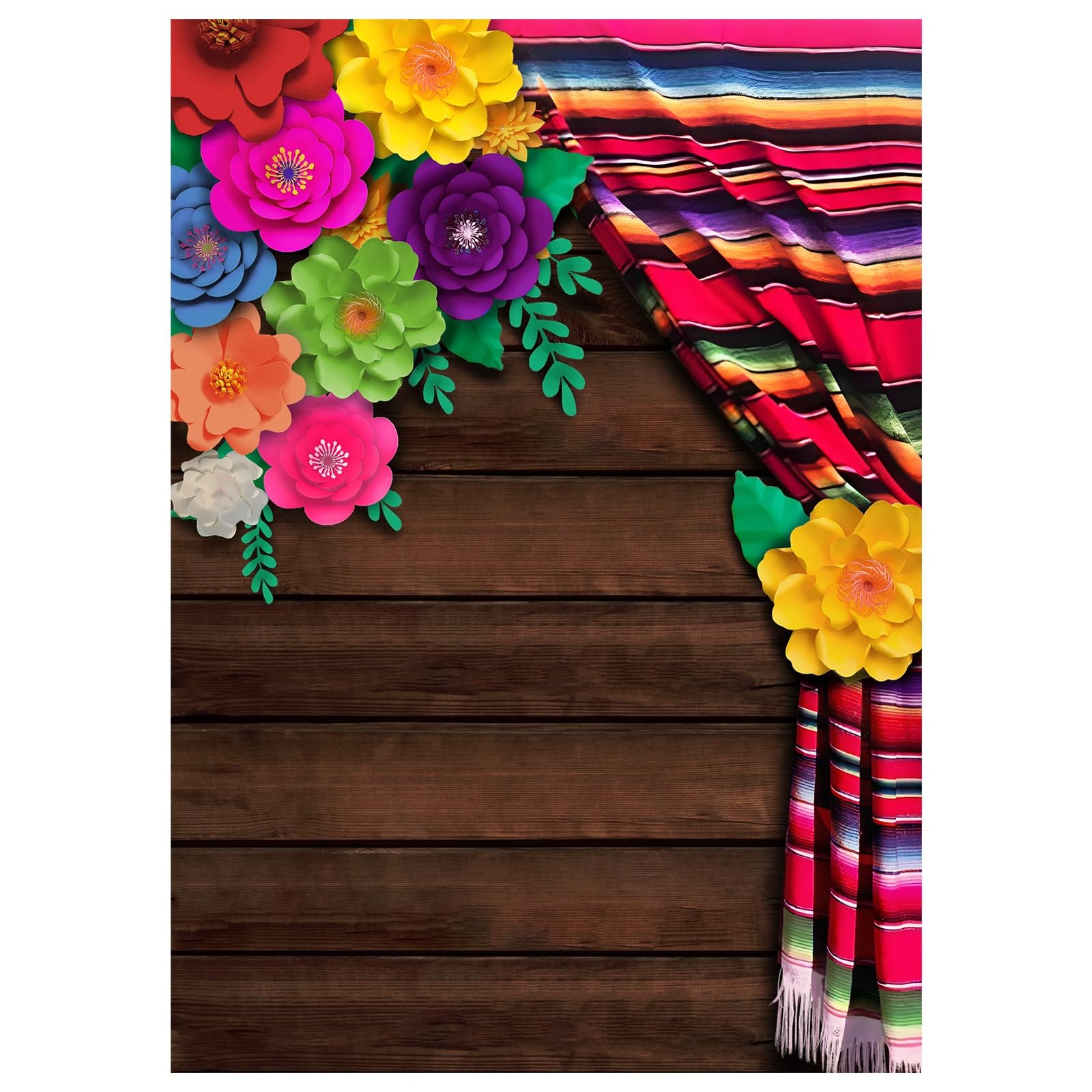 8x5ft Mexican Fiesta Photography Backdrop Cinco De Mayo Party Decorations