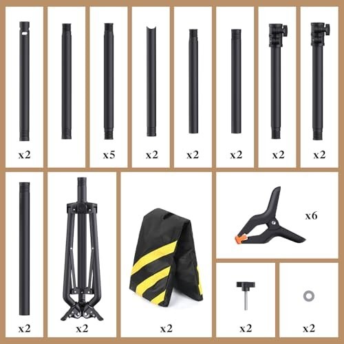 Adjustable Backdrop Stand with Wheels 10×7.5ft – Heavy Duty Photo & Video Suppor
