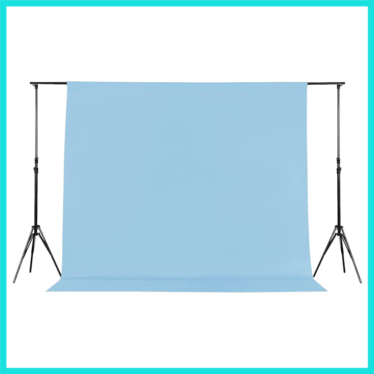 5X7FT Light Blue Backdrop Background for Photography,Polyester Backdrop Curta…