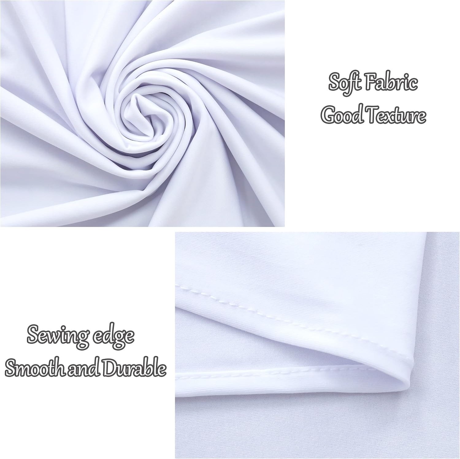 White Backdrop Curtains 10x10FT Party Drapes 2PCS 5x10FT Event Photo Decor NEW