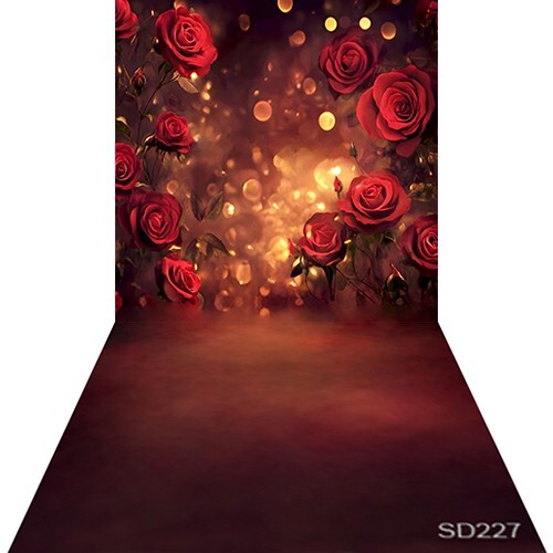 10’x20’Computer-painted Red Roses Wedding Party Scenic background backdrop SD227