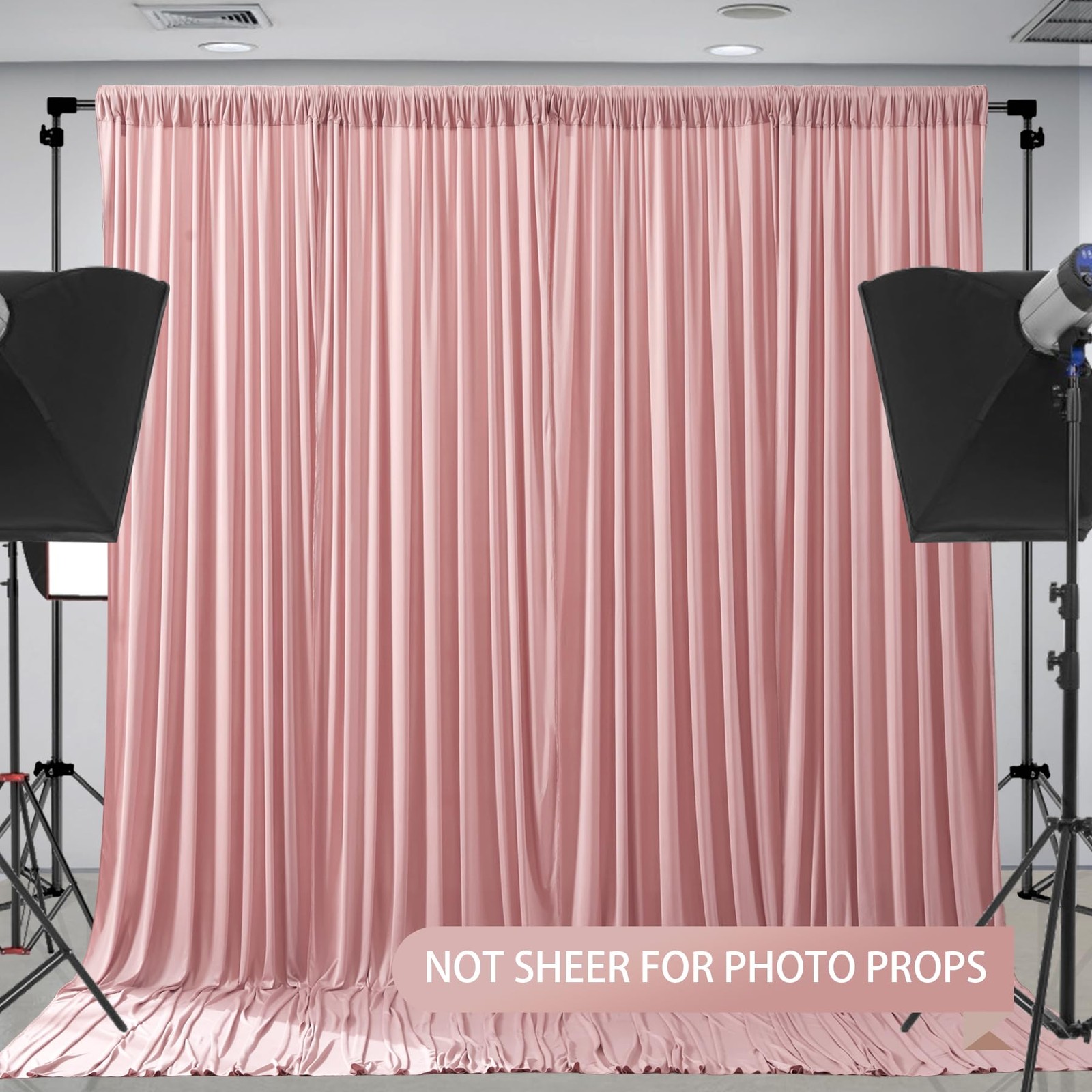 Rose Backdrop Curtains Wrinkle Free Polyester Photography Drapes 8×10 Ft