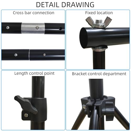 Backdrop Stand Photo Studio Background Stand Support System 10x7ft(WxH)