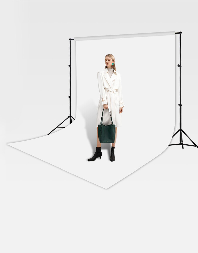 5×6.56ft 2in1 White Green Chroma Key Backdrop Background for Photography Muslin