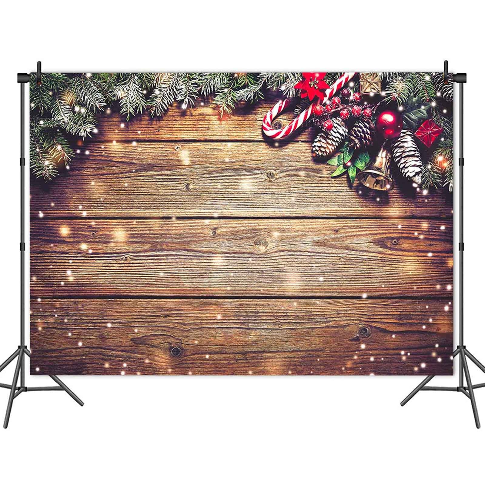 Winter Snowflake Gold Glitter Christmas Wooden Wall Holiday Photo Background …