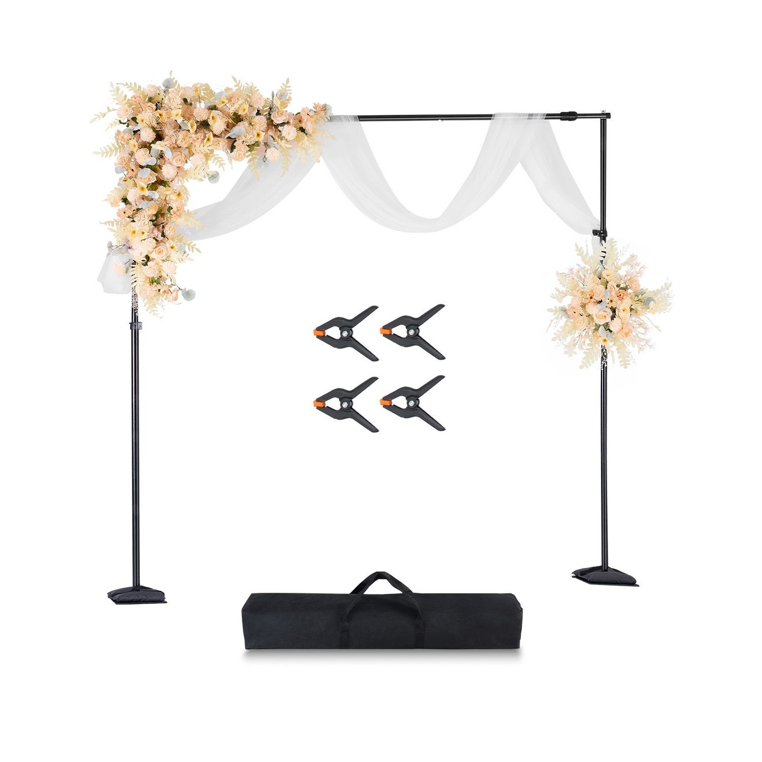 8.5 x 10 ft Adjustable Photo Backdrop Stand with 7 Crossbars