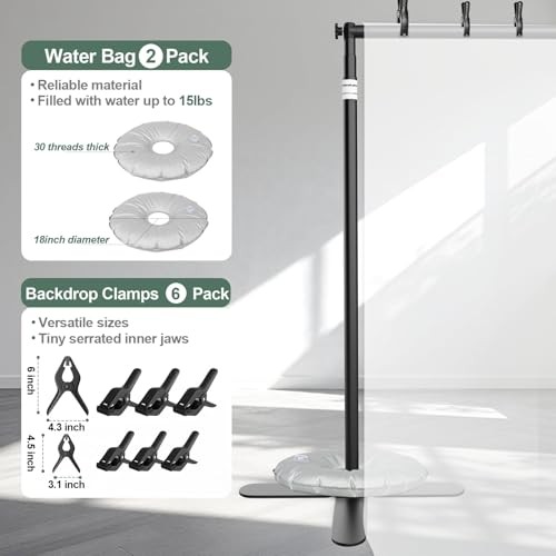 Pipe and Drape Backdrop Stand Kit 8.5x10ft, Heavy Duty Back Drop 8.5×10FT