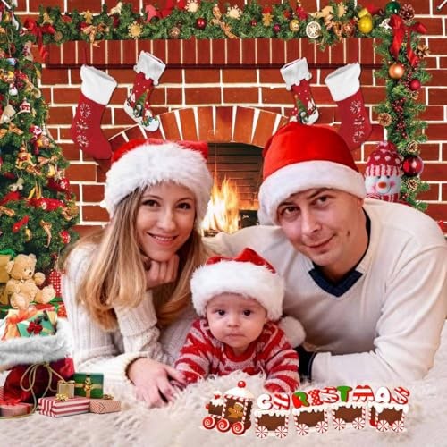 7x5ft Christmas Fireplace Backdrop for Photography Red Brick Wall 7X5ft