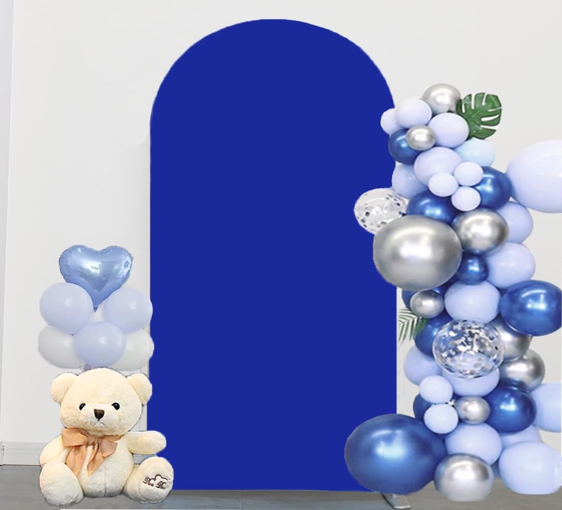6.6 FT Royal Blue Spandex Arch Backdrop Cover for Wedding Party Celebration P…
