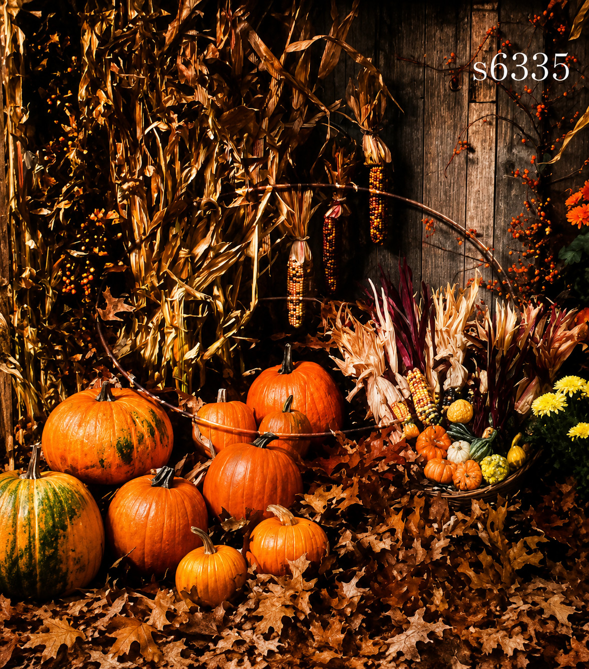 10*20 Ft Muslin 100% Airbrush Painted Halloween Autumn harvest Background 48-258