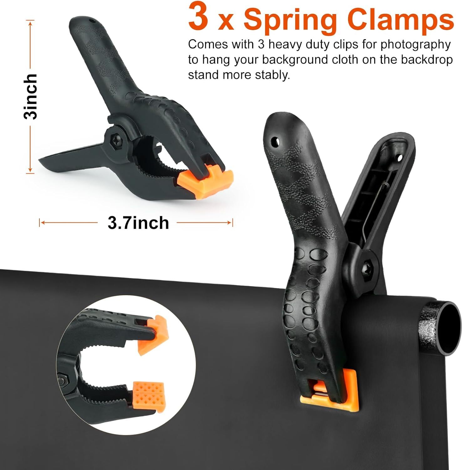 LINCO Photo T-Shape Backdrop Stand Background Backdrops Support Kit – AM207Black