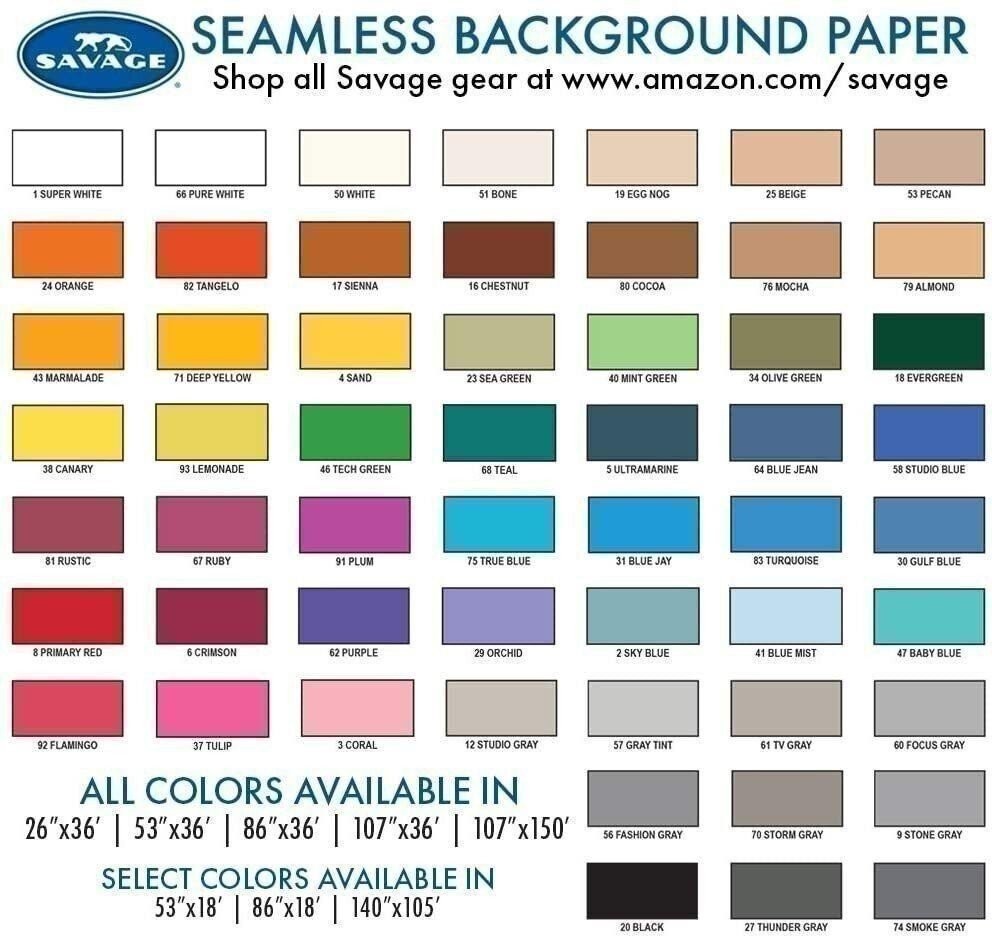 Savage Seamless Paper Photography Backdrop – #50 White (107 in x 36 ft)