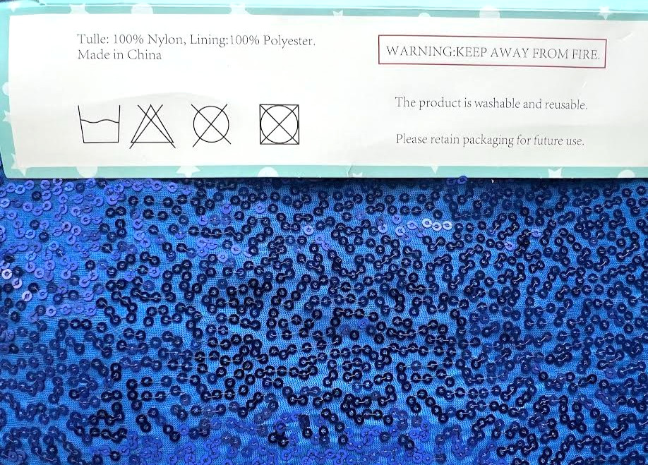 Blue Sequin Backdrop *NEW* 2 Blue Sparkly Panels 9’10” x 1’9″ Each