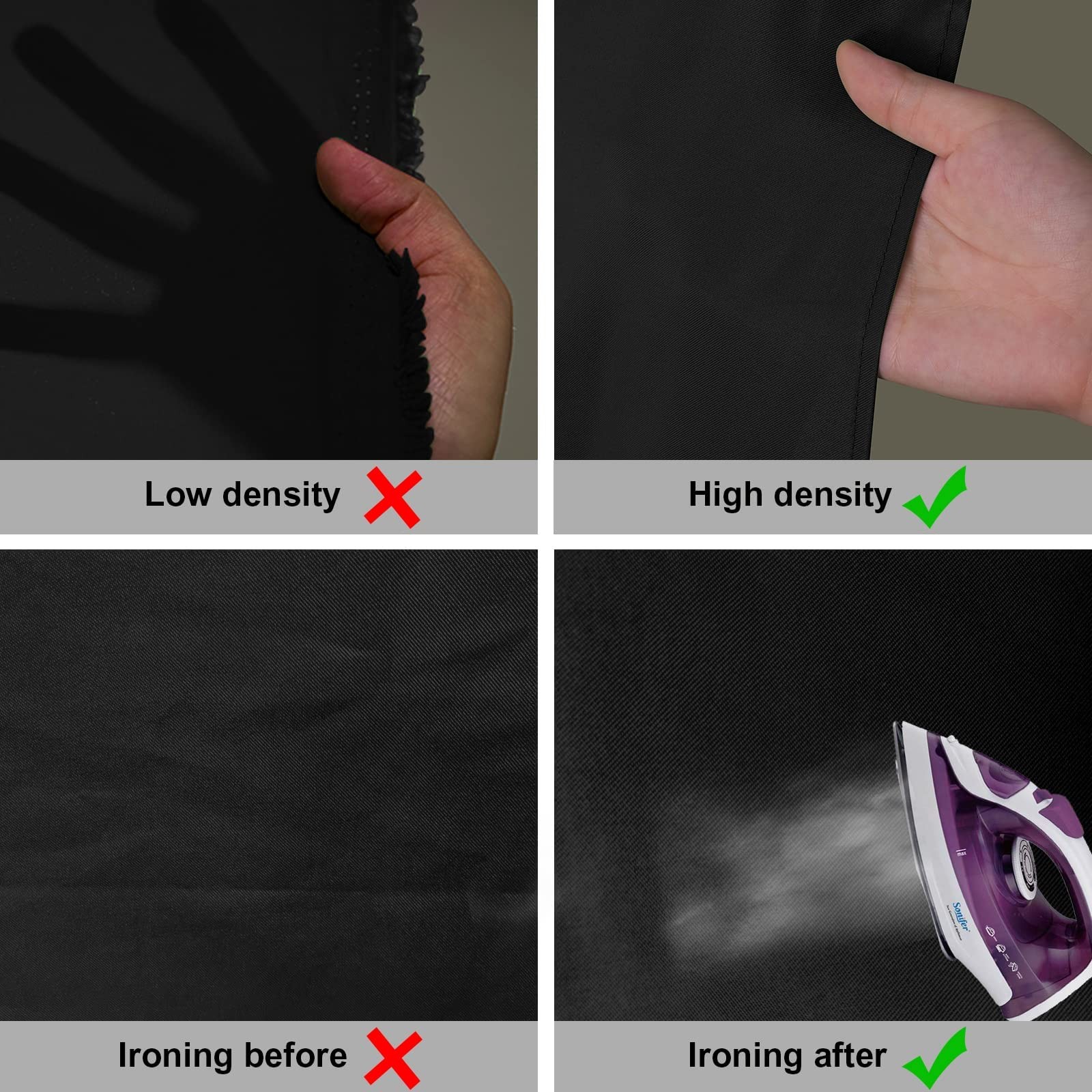 Aimosen 10 x 7 FT Black Backdrop Background for Photography, 7 X 10 FT,
