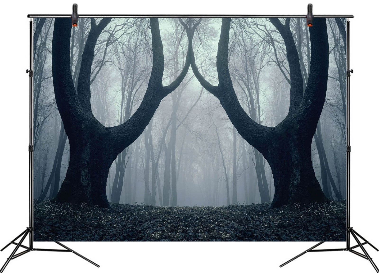 10x8ft Spooky Wood Autumn Dead Leaf Spooky Forest Background for Photography