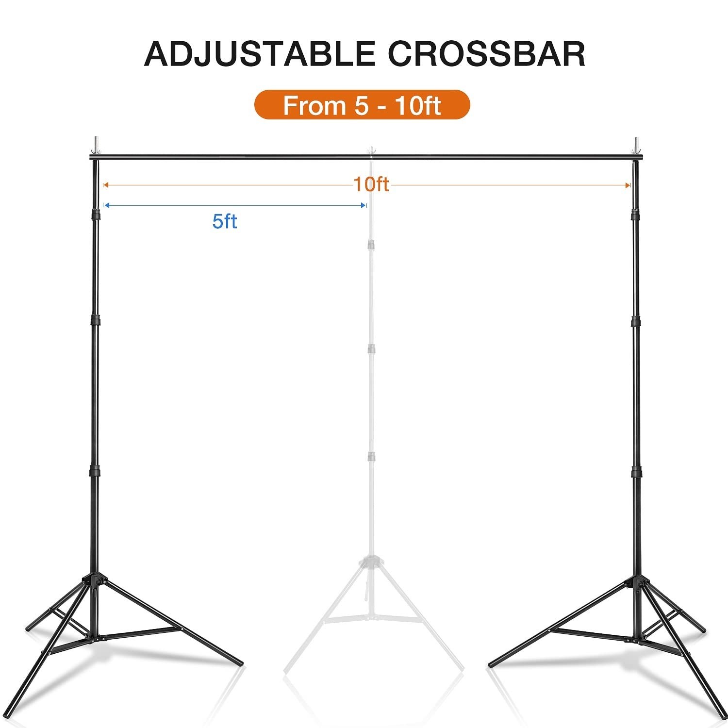 10 X 10 ft Photo Video Studio Background Support Stand, Adjustable Heavy Duty…