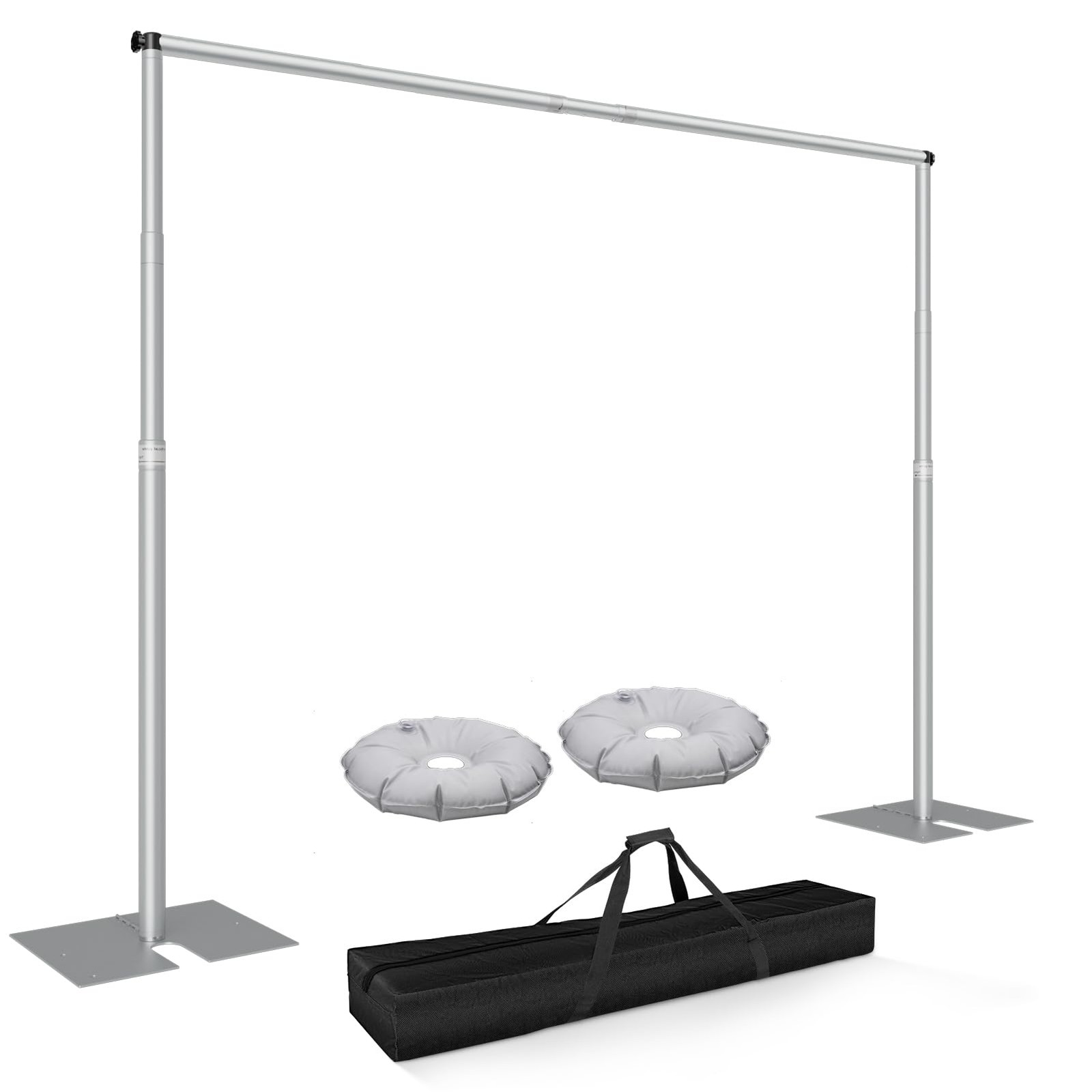 Heavy Duty Backdrop Stand, 8.5ft x 10ft Pipe and Drape Backdrop Stand Kit wit…