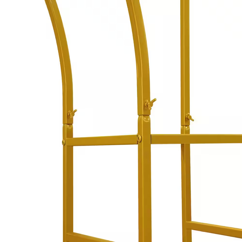 98.4 In. X 70.8 In. Gold Metal Wedding Arch Backdrop Stand Background Decoration