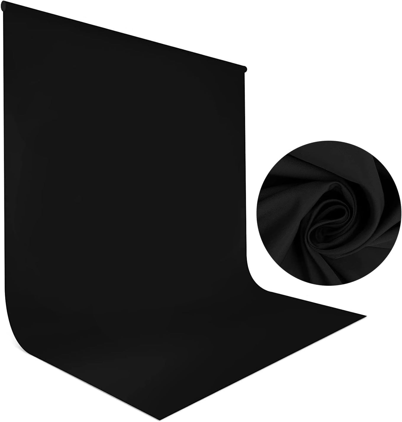 Black Backdrop for Photoshoot, 5 x 6.5ft Photography Black Photo Backdrop